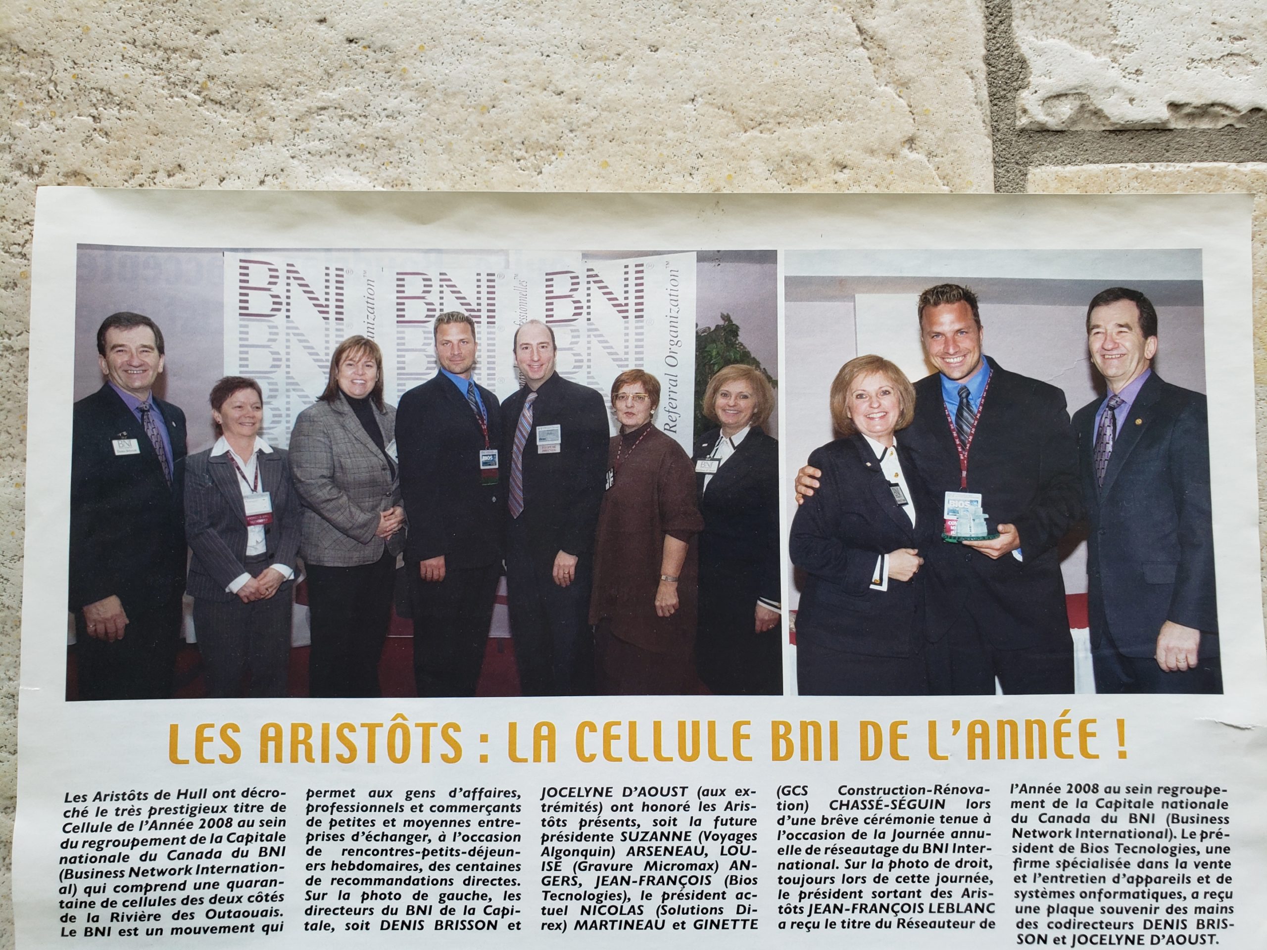 Quelques diplômes de mon temps dans les BNI (Business Network International)