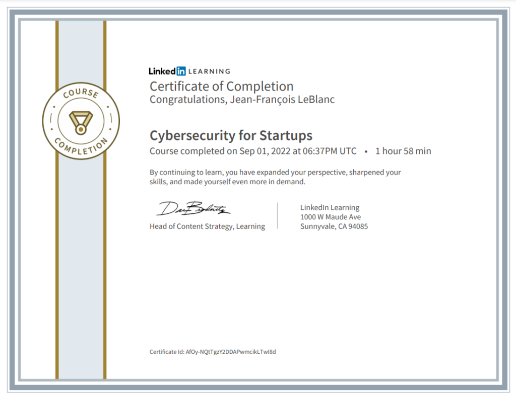 Cybersecurity for Startups
The startup world is fun and exciting, but startups are often more vulnerable to cybersecurity attacks than other enterprises. Startups move quickly as they juggle multiple competing priorities, and while cybersecurity should be one of those priorities, many startup founders have no idea where to even start. In this course, Jerod Brennen shares lessons he’s learned from experience in both the enterprise world and the startup world, helping founders and their executive leadership teams better understand how to build an effective cybersecurity program for their startup. Jerod also details the expectations that investors and board members are likely to have, and provides practical advice for anyone in a startup who’s concerned with cybersecurity to get from where they are today to where they want to be, even if they have little to no knowledge of cybersecurity.