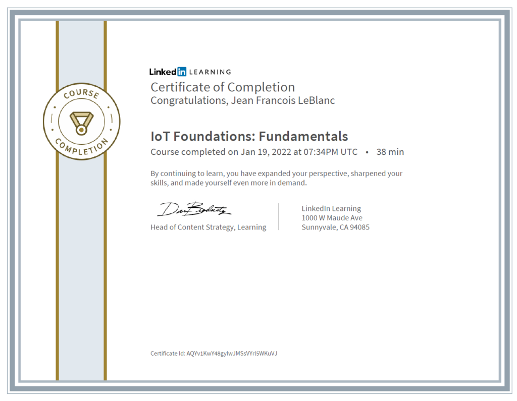 CertificateOfCompletion_IoT Foundations Fundamentals